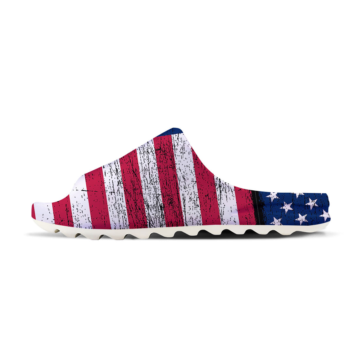 Flag USA Grunge Print Sandals-grizzshop