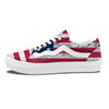 Flag USA Grunge Print Skate Shoes-grizzshop