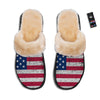 Flag USA Grunge Print Slippers-grizzshop