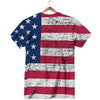 Flag USA Grunge Print T-Shirt-grizzshop