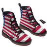 Flag USA Grunge Print Work Boots-grizzshop