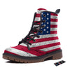 Flag USA Grunge Print Work Boots-grizzshop