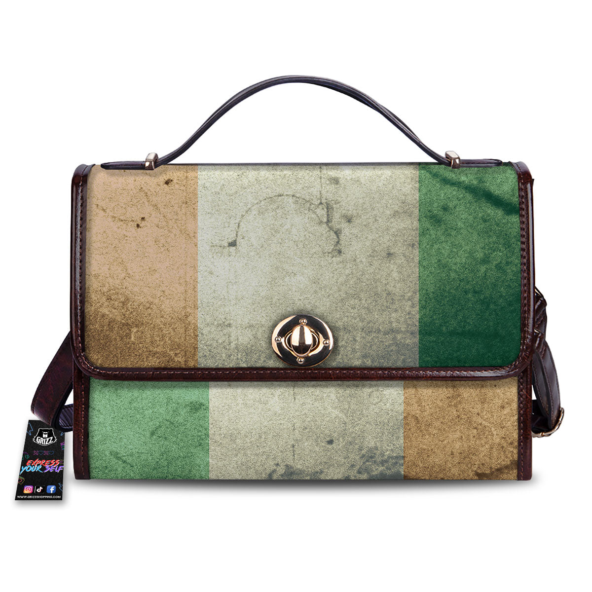 Flag Irish Print Women's Satchel Bag