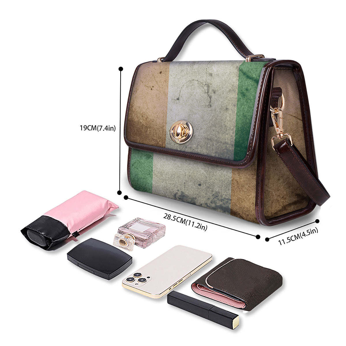 Flag Irish Print Women's Satchel Bag