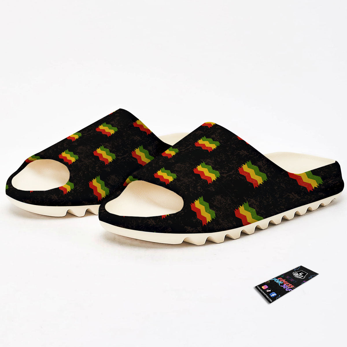 Flag Rasta Print Pattern Sandals-grizzshop