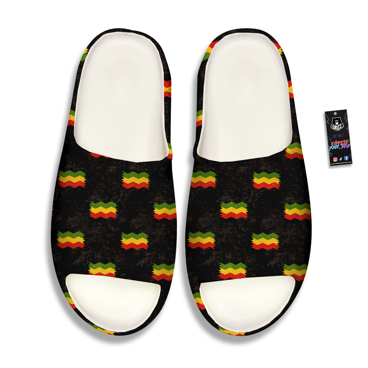 Flag Rasta Print Pattern Sandals-grizzshop