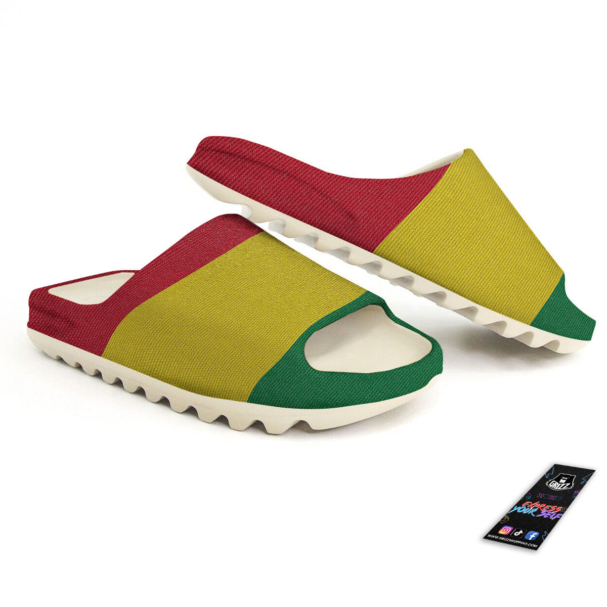 Flag Rasta Print Sandals-grizzshop