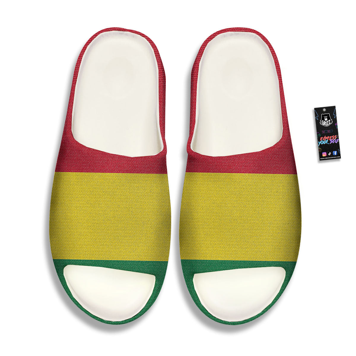 Flag Rasta Print Sandals-grizzshop