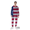 Flag USA Grunge Print Men's Jumpsuit-grizzshop