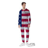 Flag USA Grunge Print Men's Jumpsuit-grizzshop