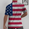 Flag USA Grunge Print Untucked Shirts-grizzshop