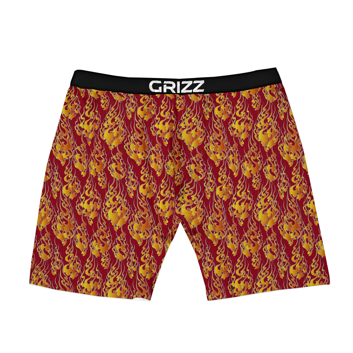 Flame Burning Japanese Art Print Pattern Boxer Briefs-grizzshop
