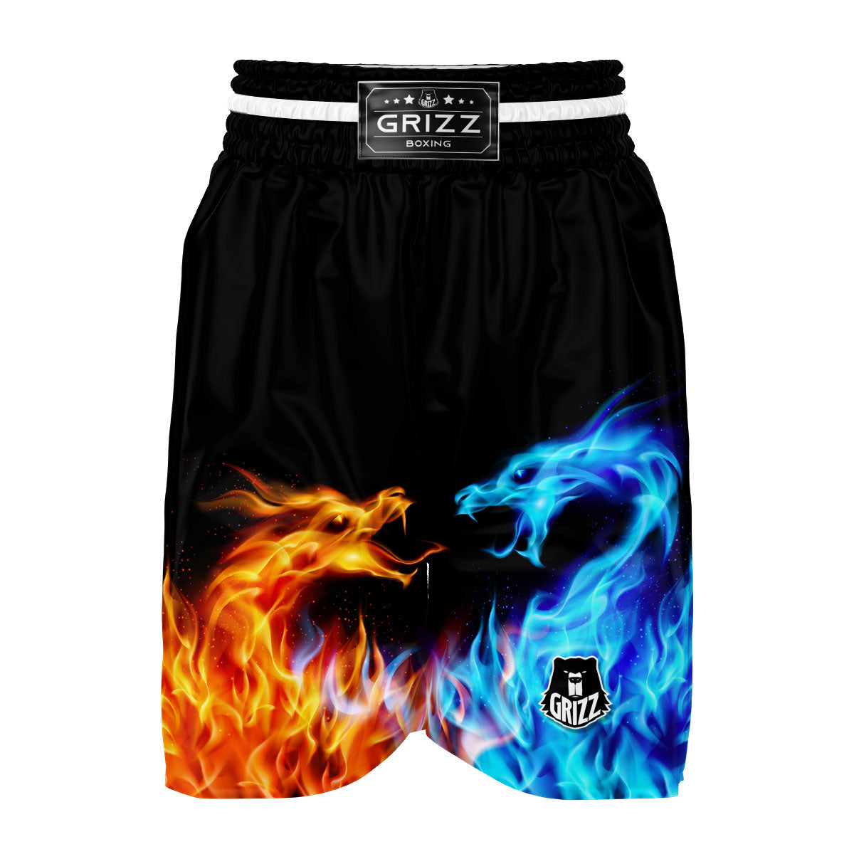 Flame Dragon War Boxing Shorts-grizzshop