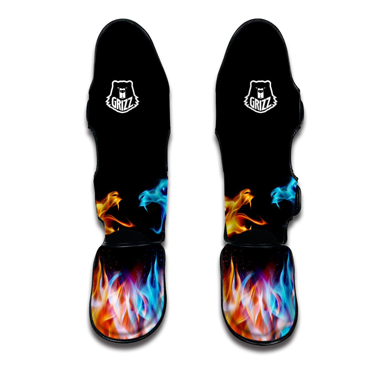 Flame Dragon War Muay Thai Shin Guards-grizzshop