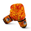 Flame Fire Print Pattern Boxing Gloves-grizzshop