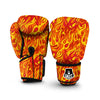 Flame Fire Print Pattern Boxing Gloves-grizzshop