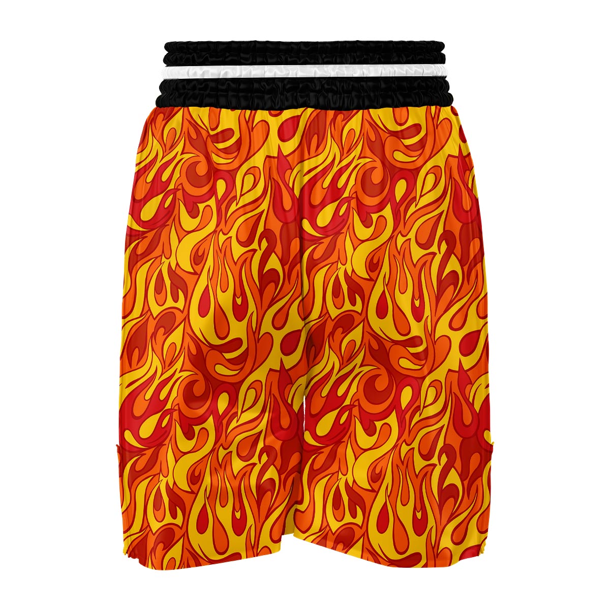 Flame Fire Print Pattern Boxing Shorts-grizzshop