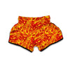 Flame Fire Print Pattern Muay Thai Boxing Shorts-grizzshop