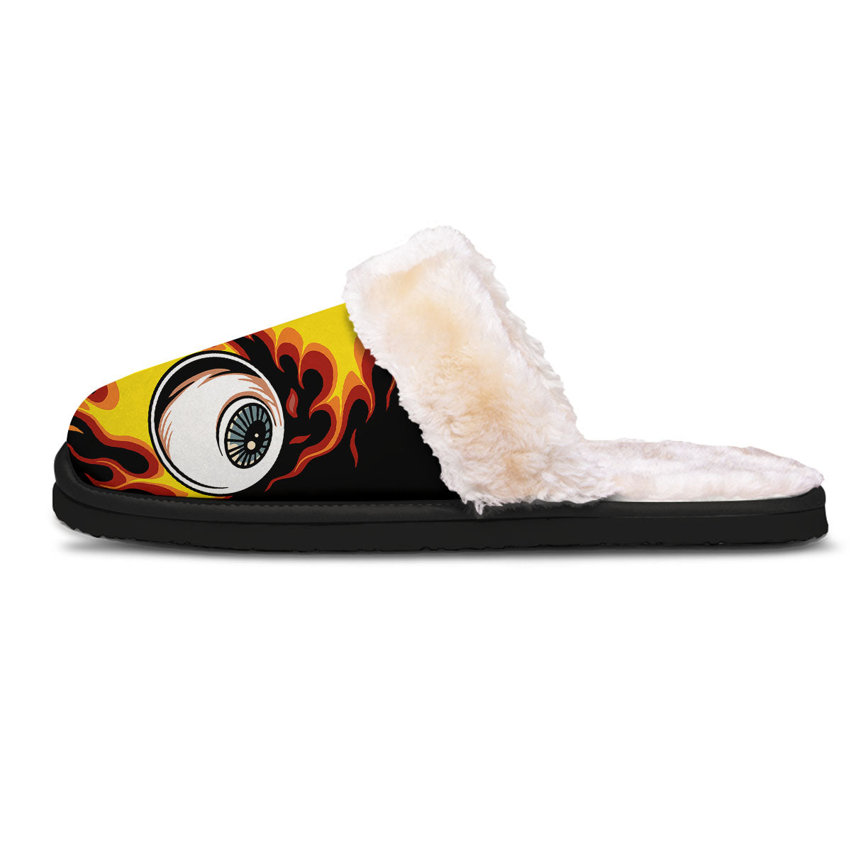 Flaming Eye Print Slippers-grizzshop