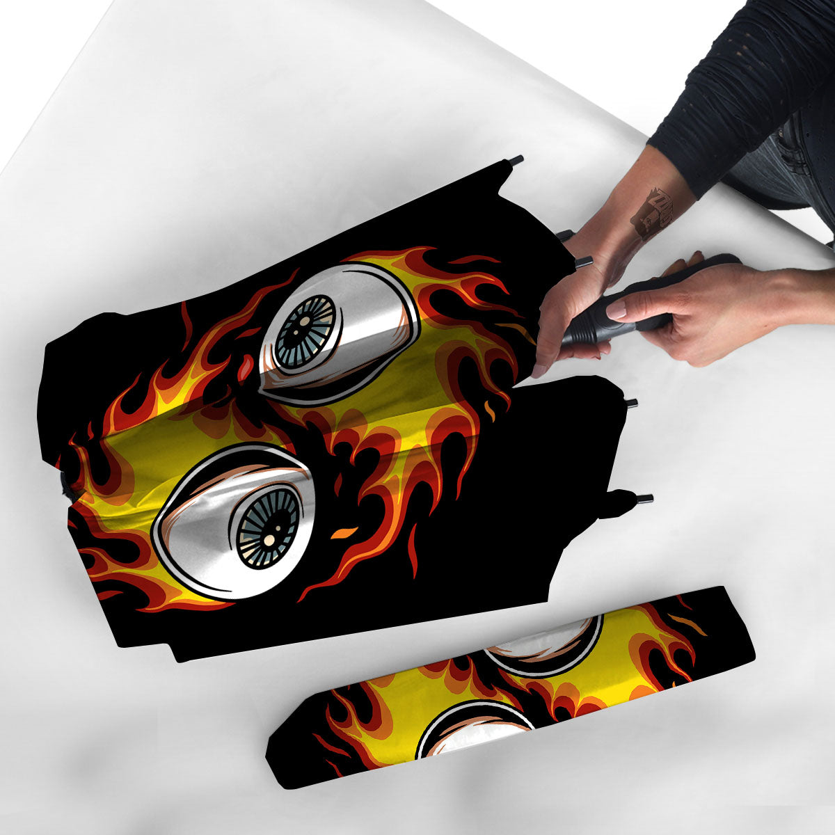 Flaming Eye Print Umbrella-grizzshop