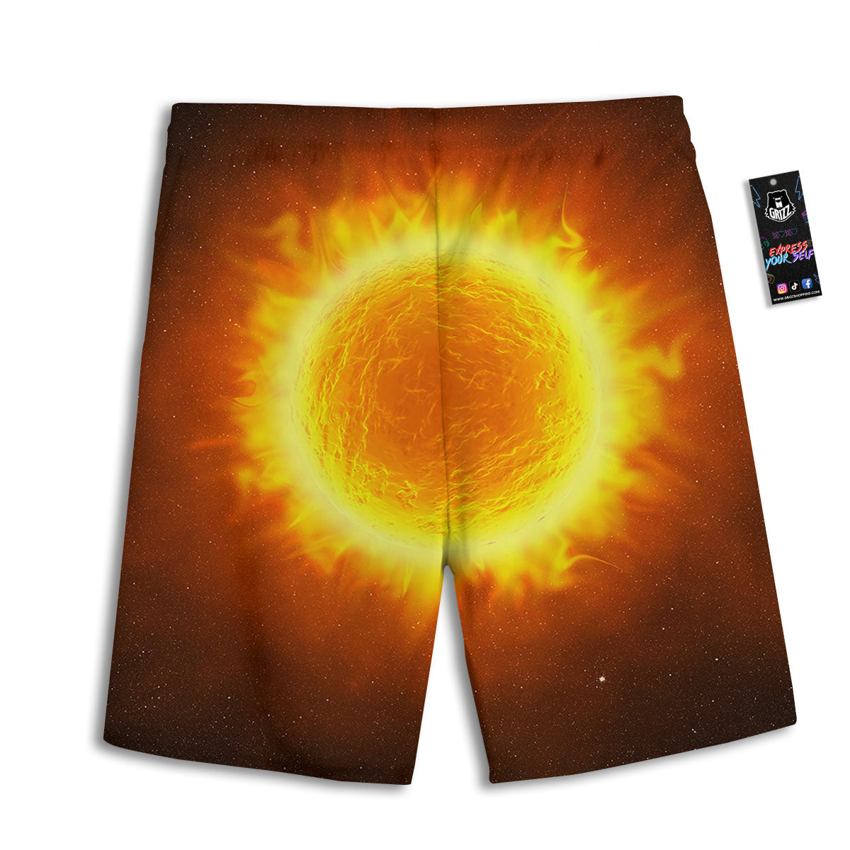 Flowers And Hemp Leaves Print Pattern Men's Athletic Shorts
