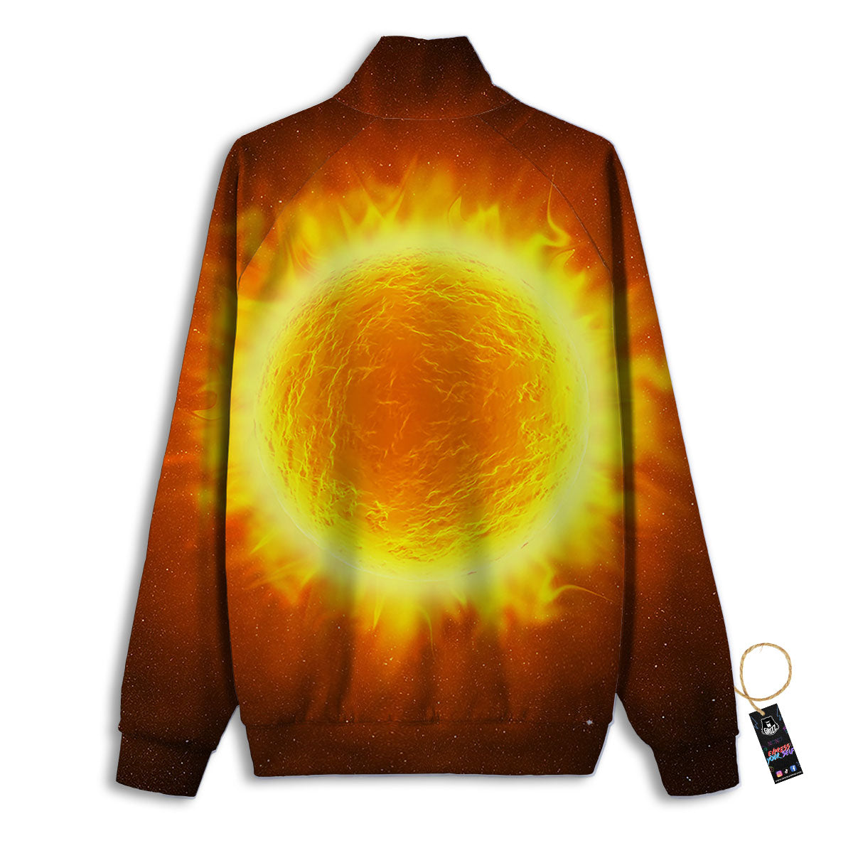 Flaming Sun Print Track Jacket-grizzshop