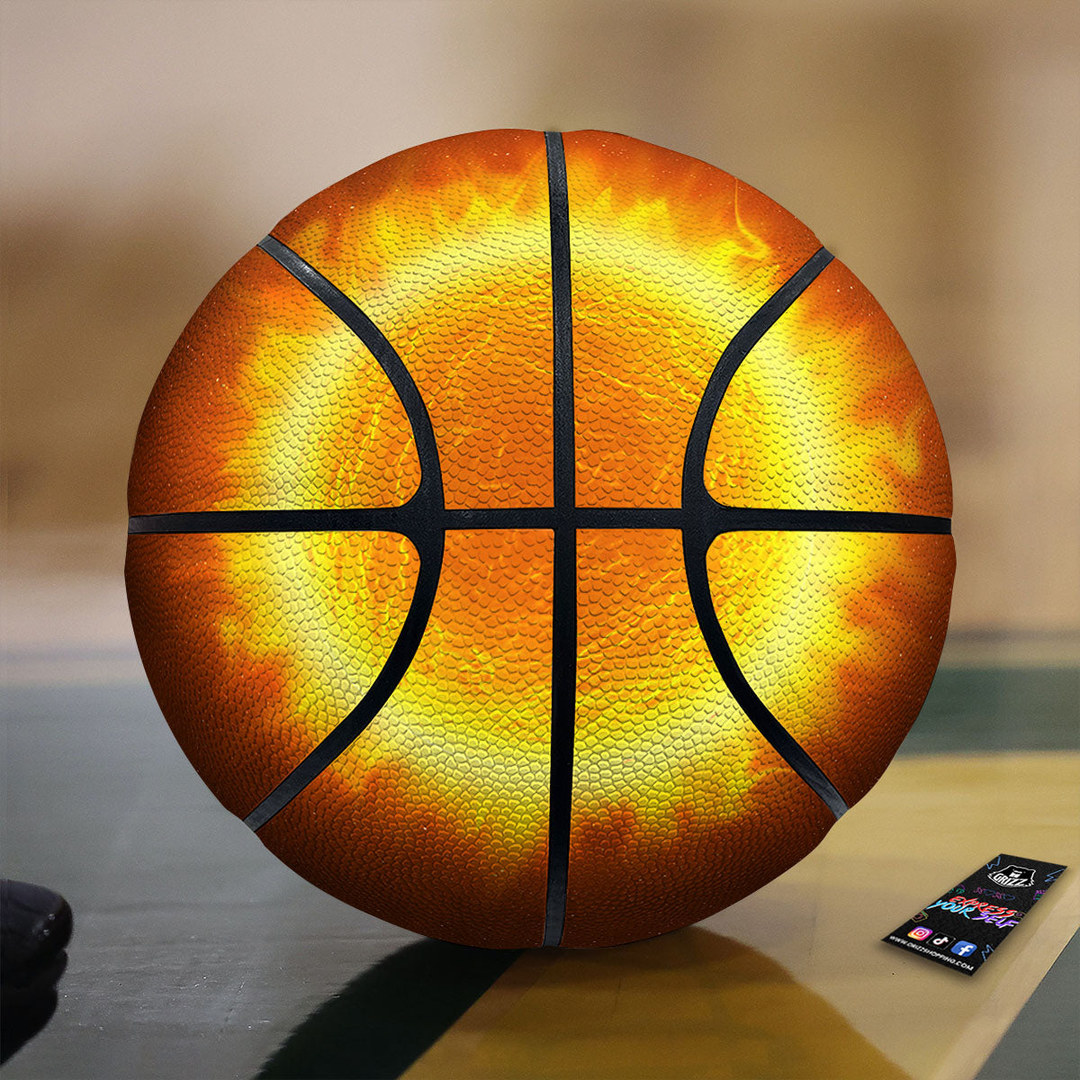Flowers And Hemp Leaves Print Pattern Basketball