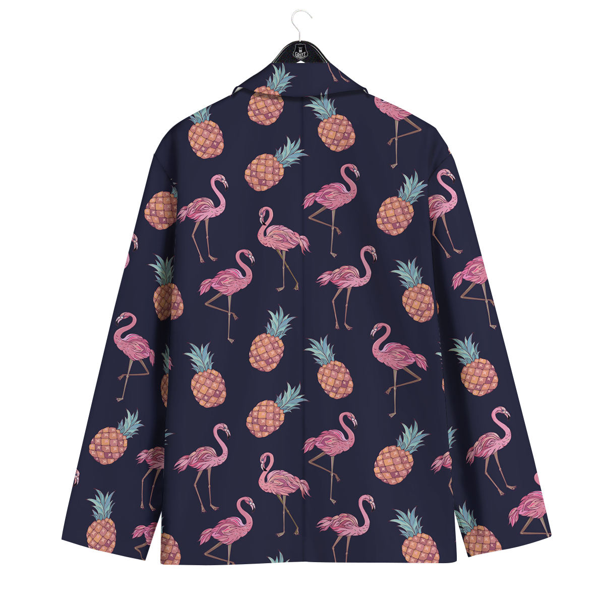 Flamingo And Pineapple Print Pattern Men's Sport Coat-grizzshop