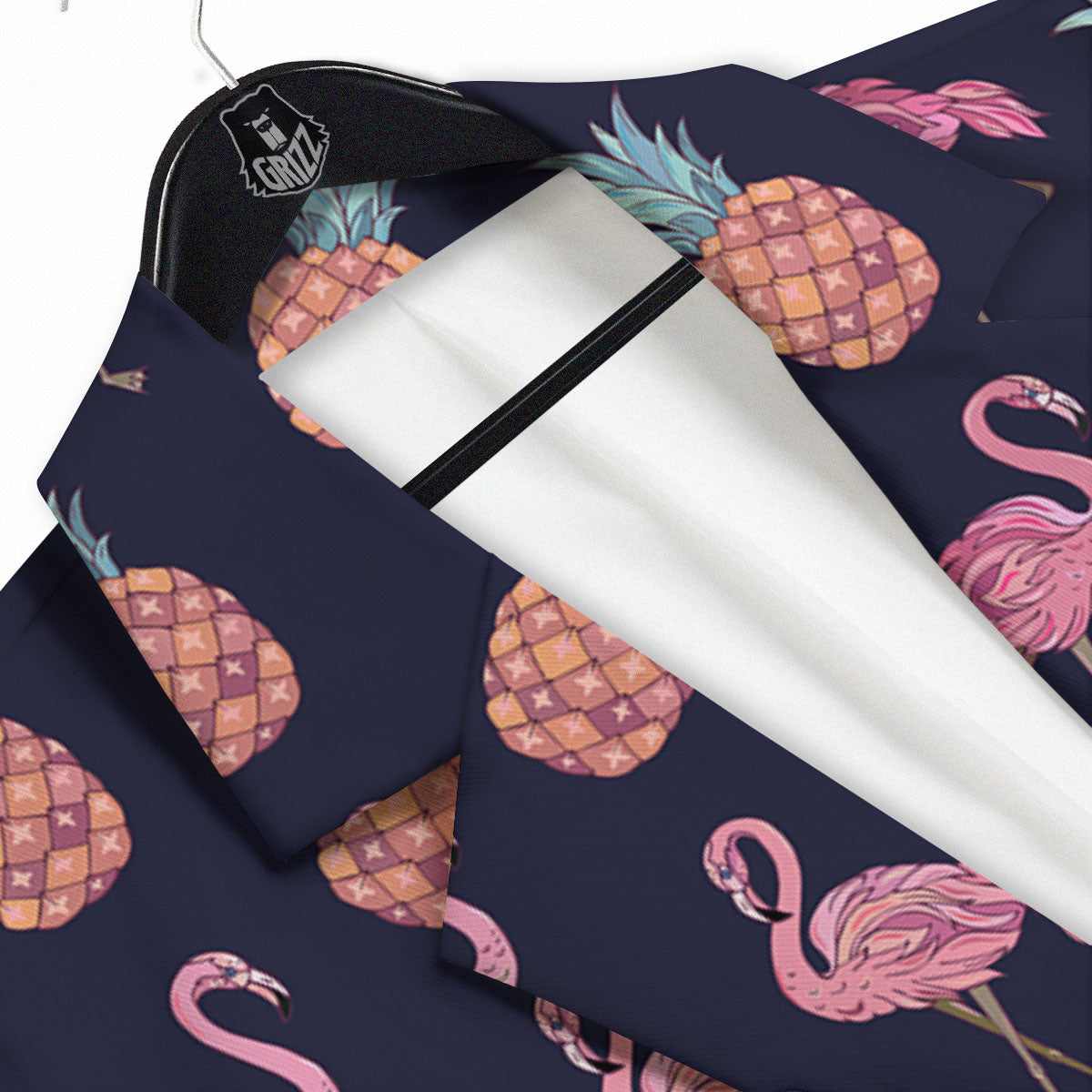 Flamingo And Pineapple Print Pattern Men's Sport Coat-grizzshop