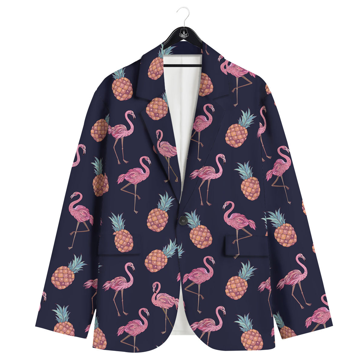 Flamingo And Pineapple Print Pattern Men's Sport Coat-grizzshop