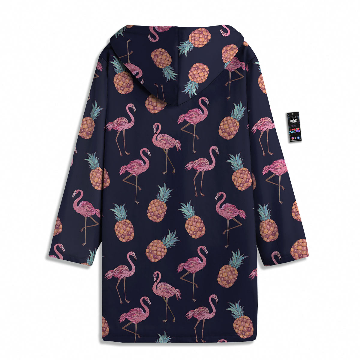 Flamingo And Pineapple Print Pattern Men's Windbreaker Jacket-grizzshop