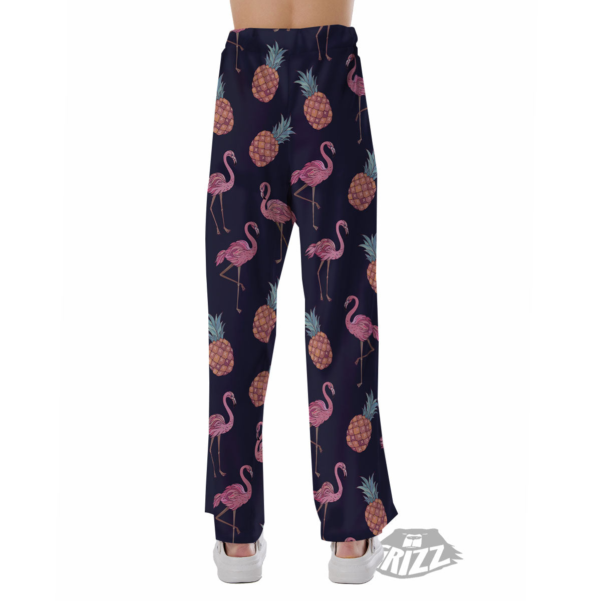 Flamingo And Pineapple Print Pattern Pajama Pants-grizzshop