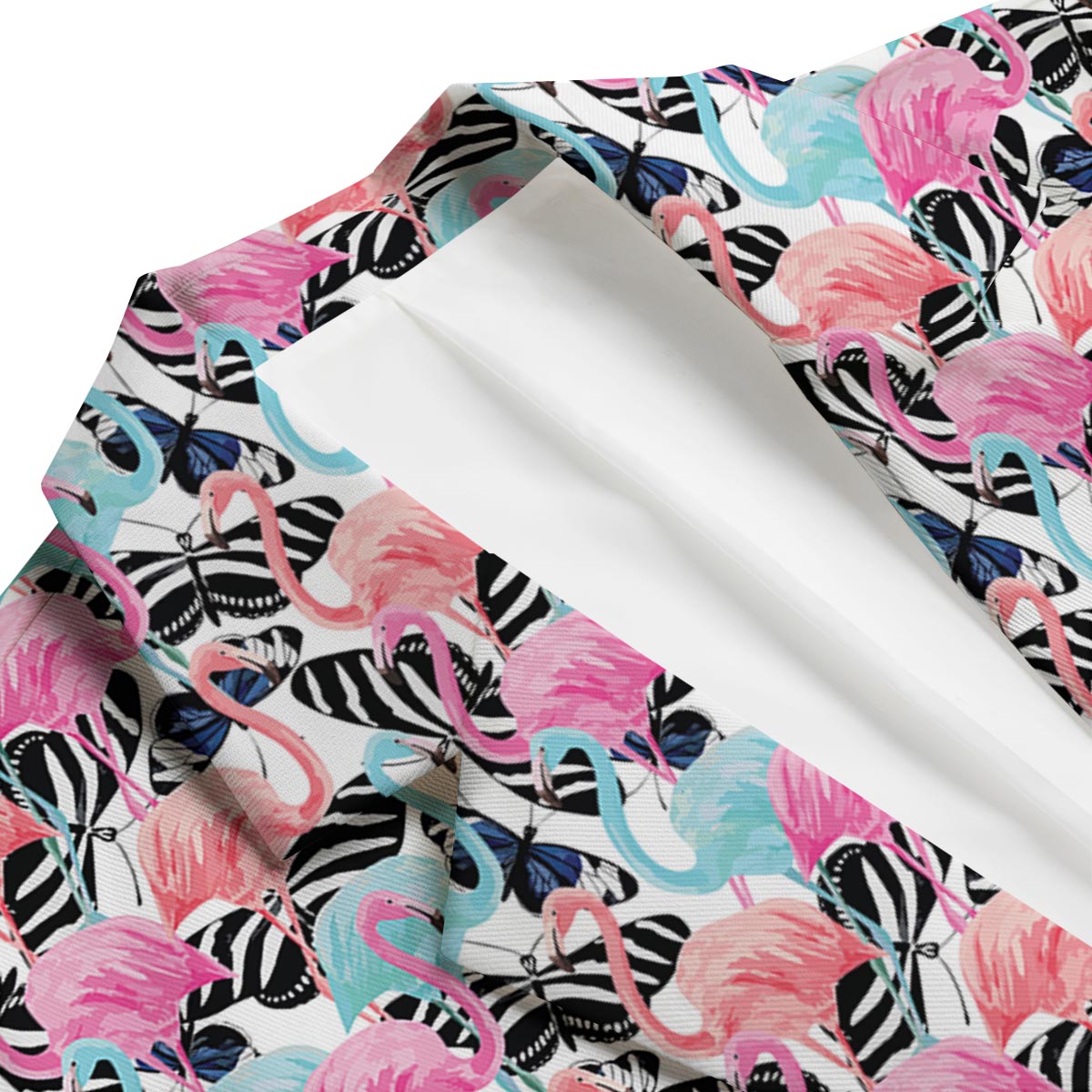 Flamingo Butterfly Hawaiian Tropical Pattern Print Men's Blazer-grizzshop