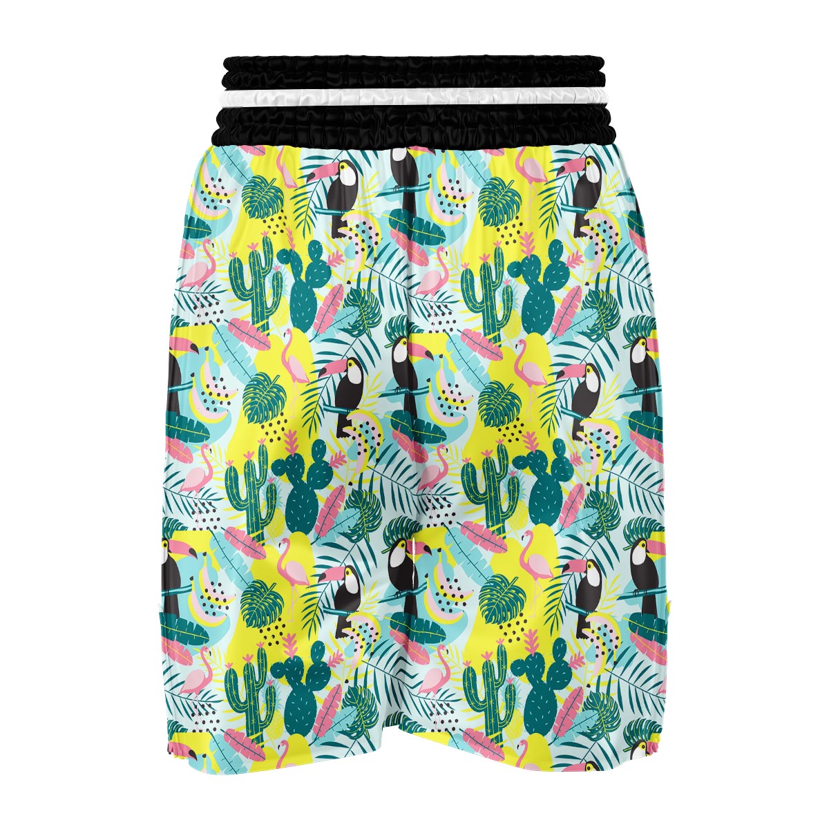 Flamingo Catus Tropical Hawaiian Pineapple Print Boxing Shorts-grizzshop