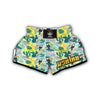 Flamingo Catus Tropical Hawaiian Pineapple Print Muay Thai Boxing Shorts-grizzshop