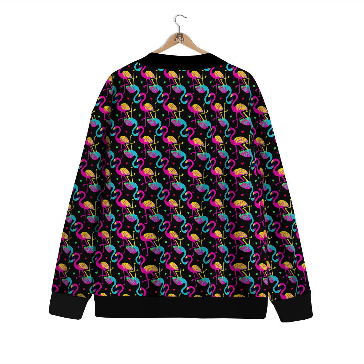 Flamingo Colorful Print Pattern Cardigan-grizzshop