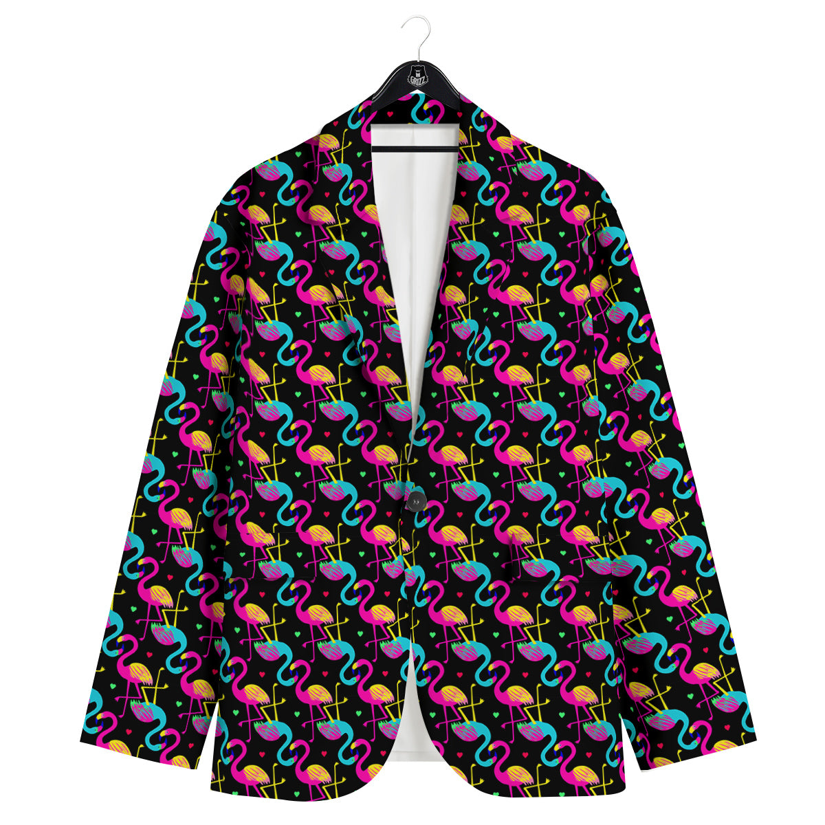 Flamingo Colorful Print Pattern Men's Sport Coat-grizzshop