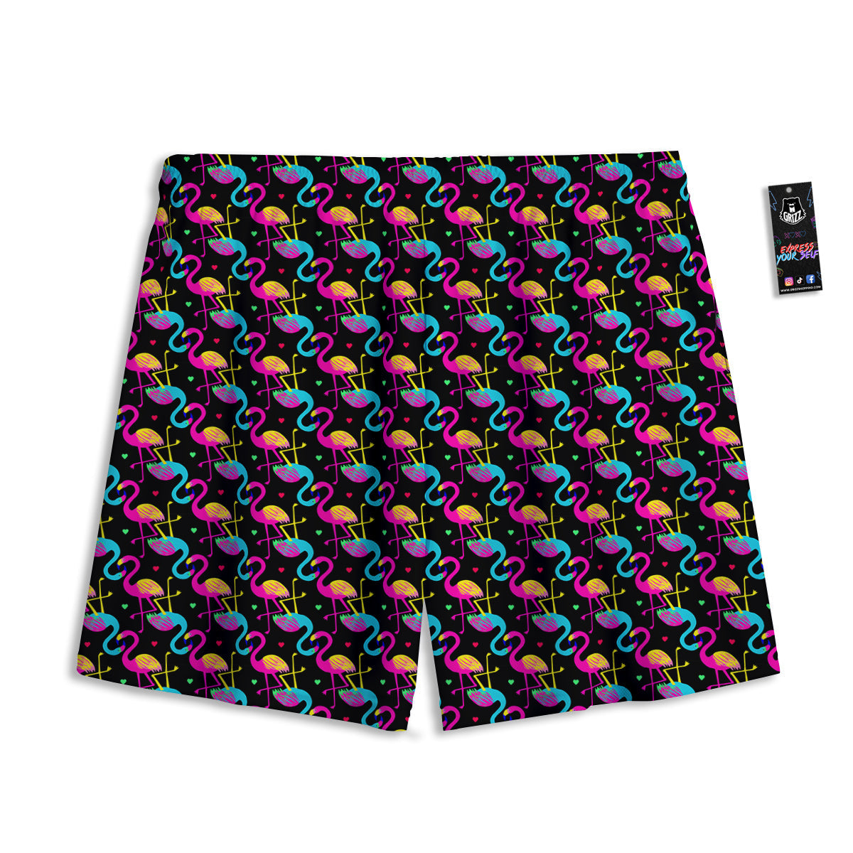 Flower Glitch Daisy Print Mesh Shorts