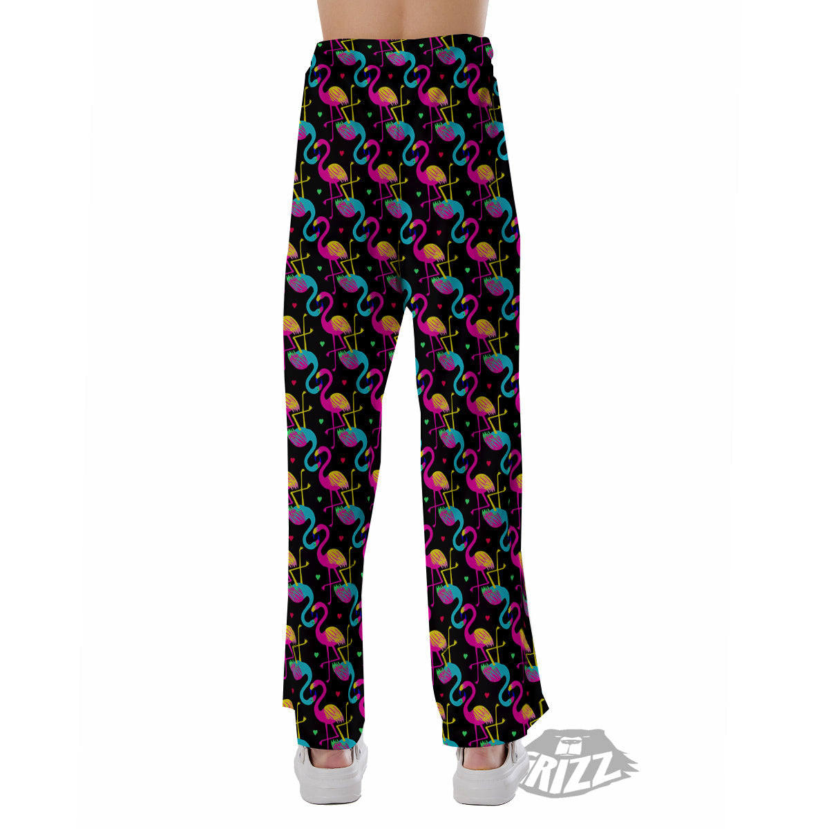 Flamingo Colorful Print Pattern Pajama Pants-grizzshop