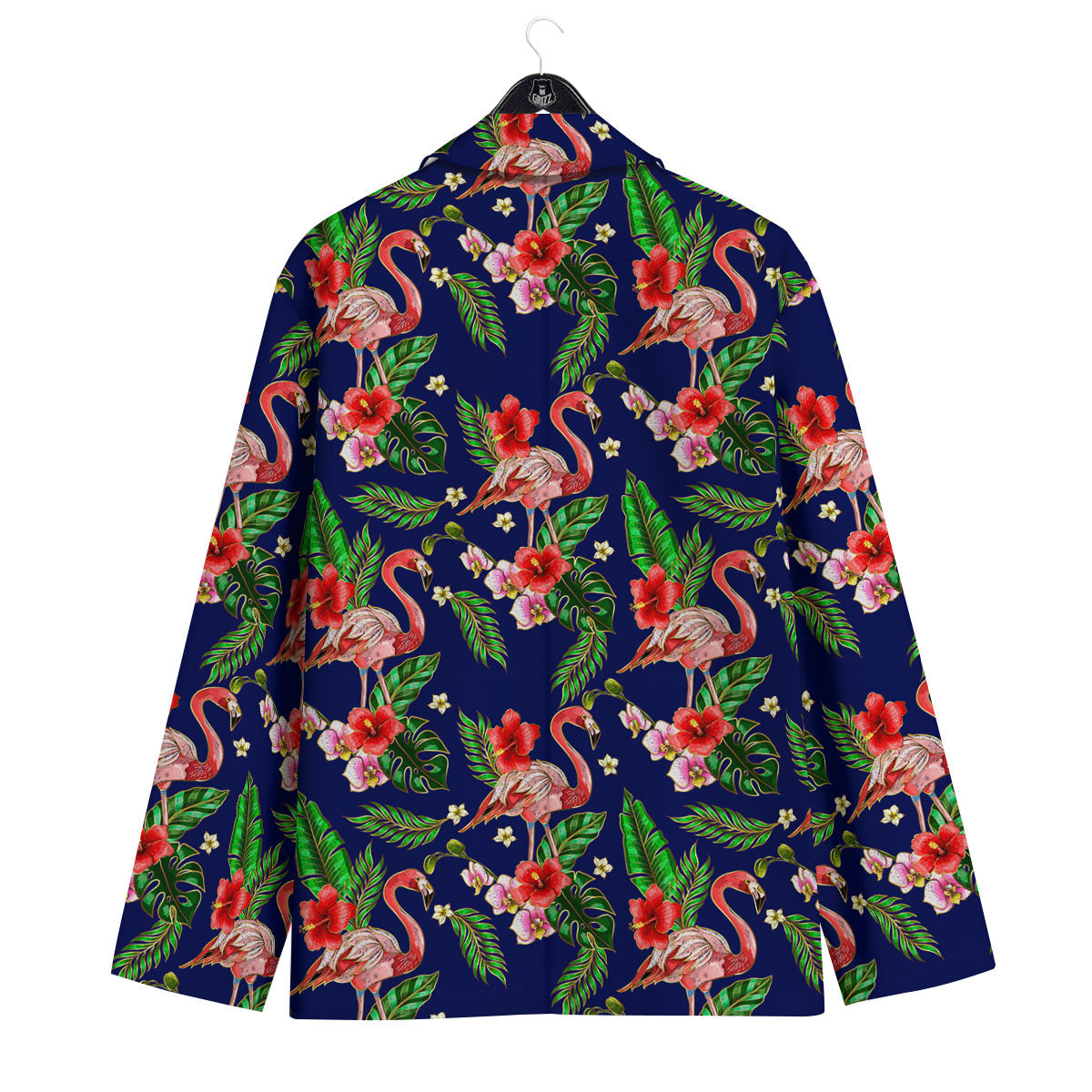 Flamingo Floral Tropical Print Pattern Men's Sport Coat-grizzshop