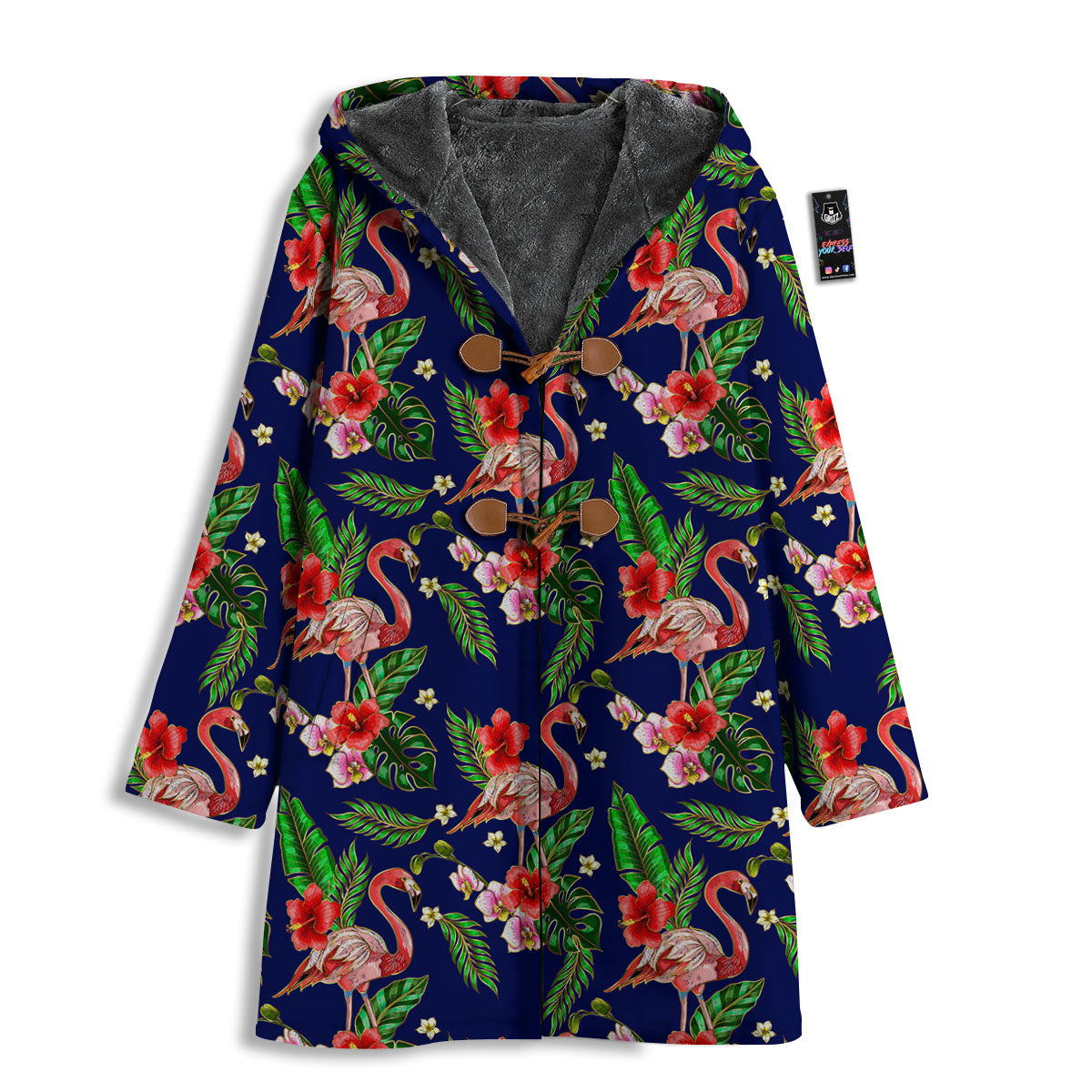 Flamingo Floral Tropical Print Pattern Men's Windbreaker Jacket-grizzshop