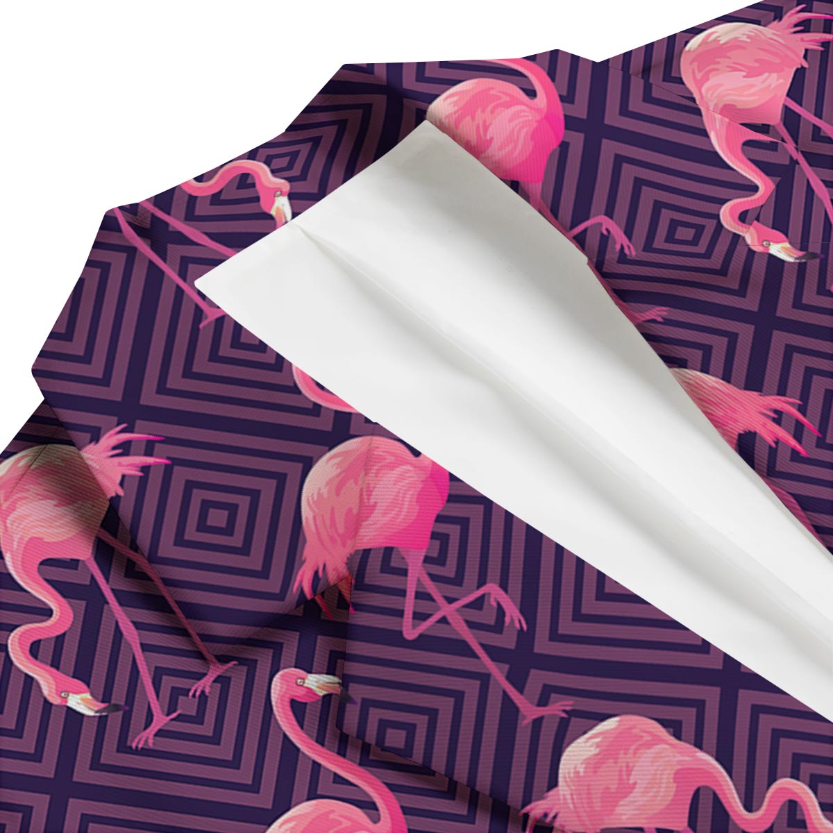 Flamingo Hawaiian Tropical Stripe Pattern Print Men's Blazer-grizzshop