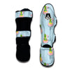 Flamingo Pineapple Blue Print Muay Thai Shin Guards-grizzshop