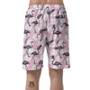 Flamingo Pineapple Print Men's Shorts-grizzshop