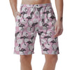 Flamingo Pineapple Print Men's Shorts-grizzshop