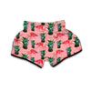 Flamingo Pineapple Stripe Muay Thai Boxing Shorts-grizzshop