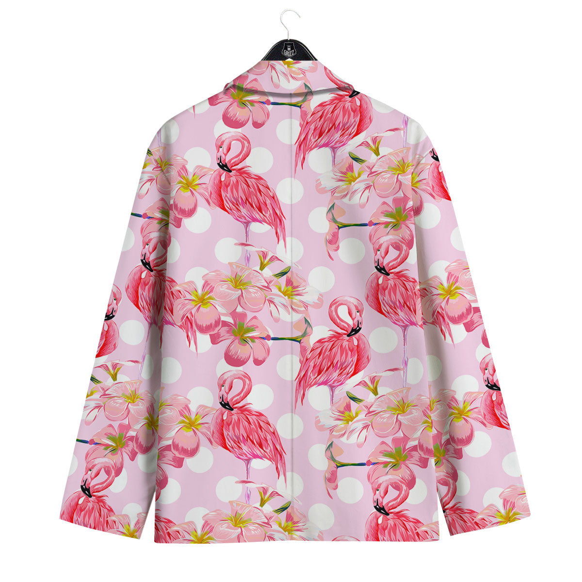 Flamingo Pink Polka Print Pattern Men's Sport Coat-grizzshop