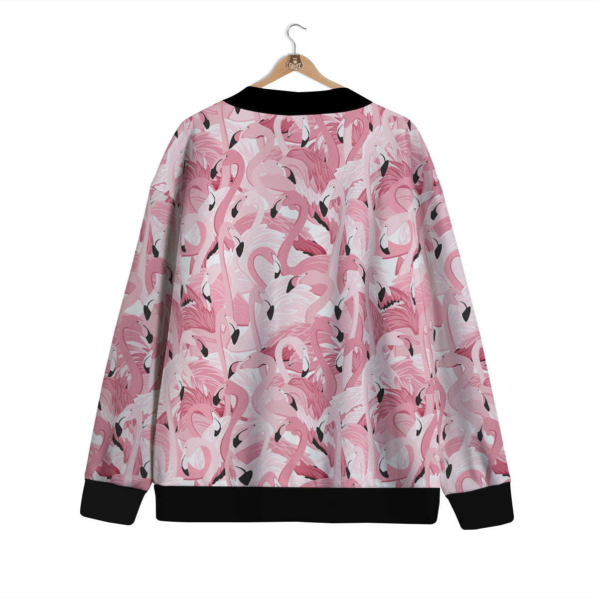 Flamingo Pink Print Pattern Cardigan-grizzshop