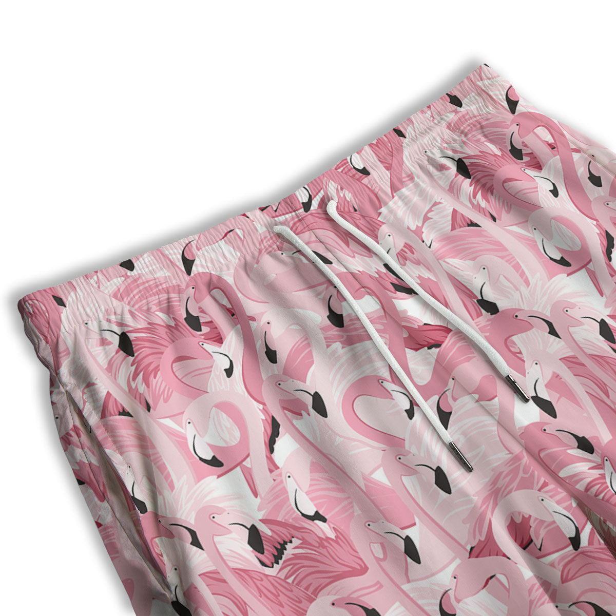 Flamingo Pink Print Pattern Men's Athletic Shorts