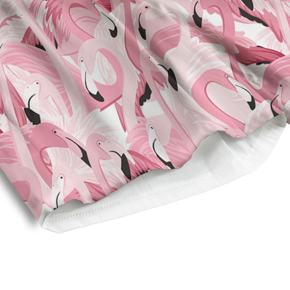 Flamingo Pink Print Pattern Men's Athletic Shorts